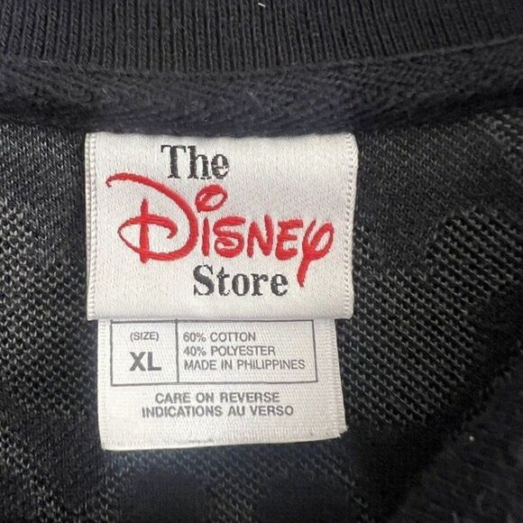 Vintage 90s Disney Store Mickey Mouse Argyle Grey Short Sleeve Polo Shirt XL - Picture 4 of 12